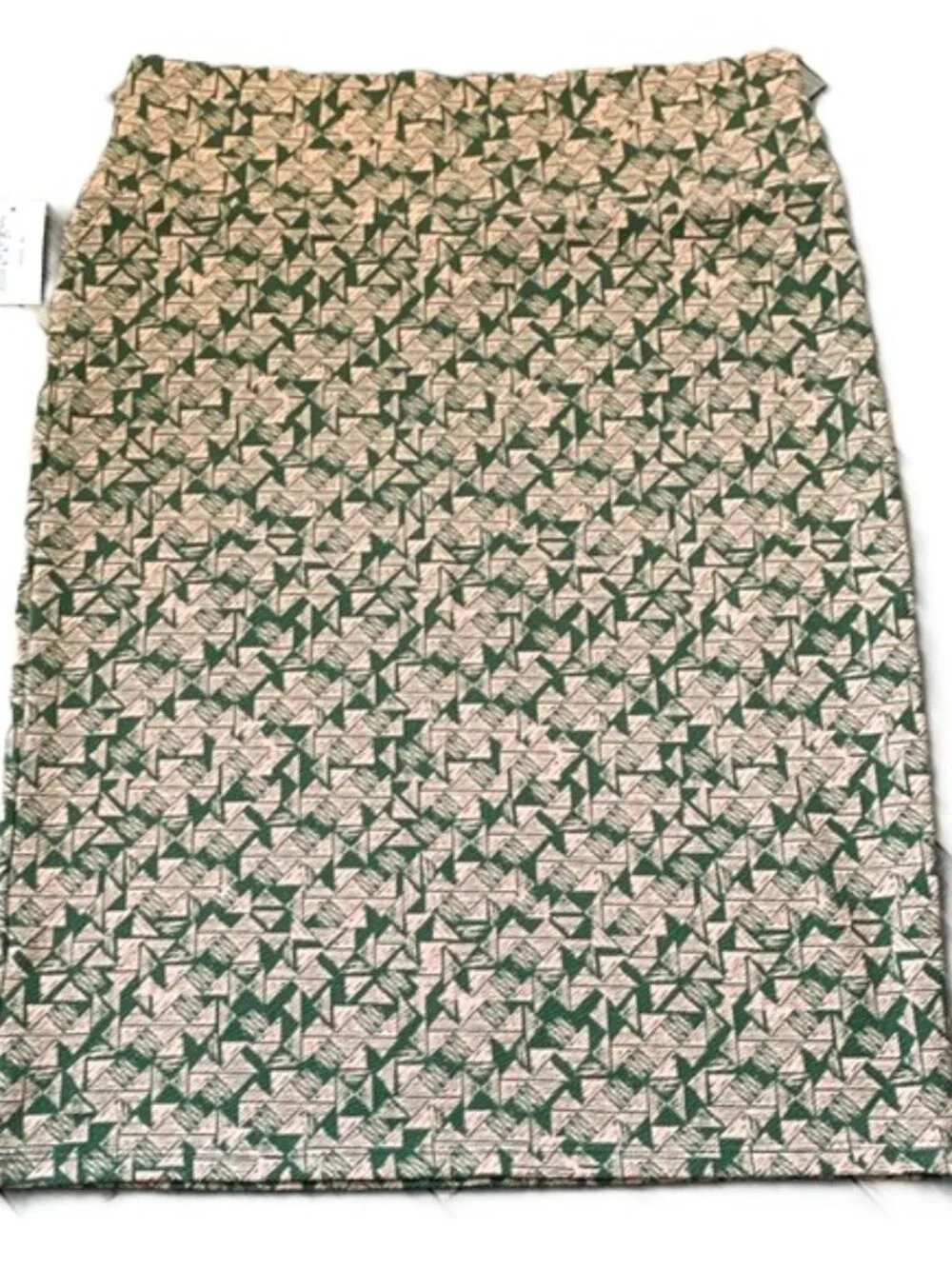 Pencil Skirt XL Boho Geometric Triangle Green Peach‎ LuLaRoe Cassie